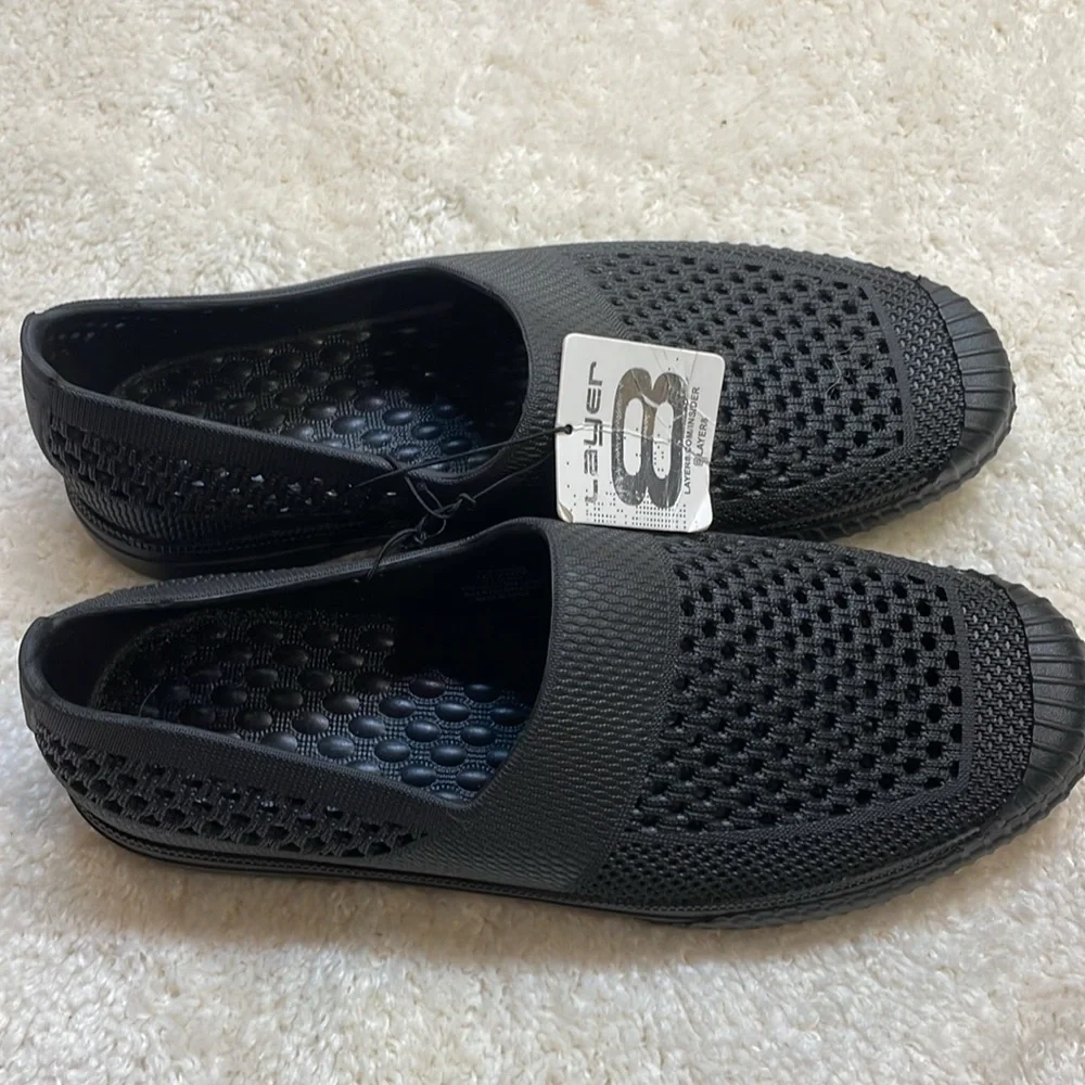 Layer 8 Mens Slip-on Lightweight Waterproof Flexible Walking Sneaker Shoe Sz 11